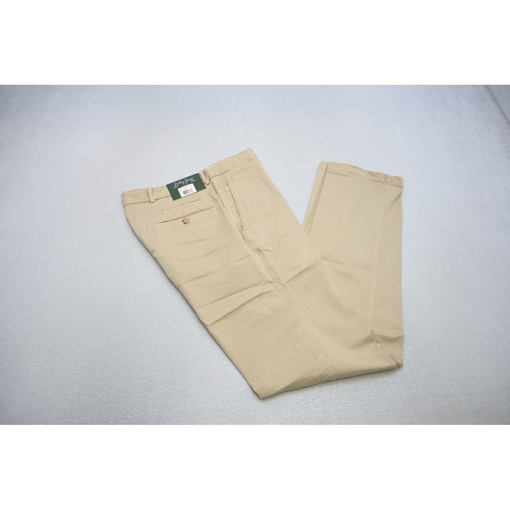 Bobby Jones Performance Dress Pants Mens 34x34 Tan Cotton Tencel Stretch